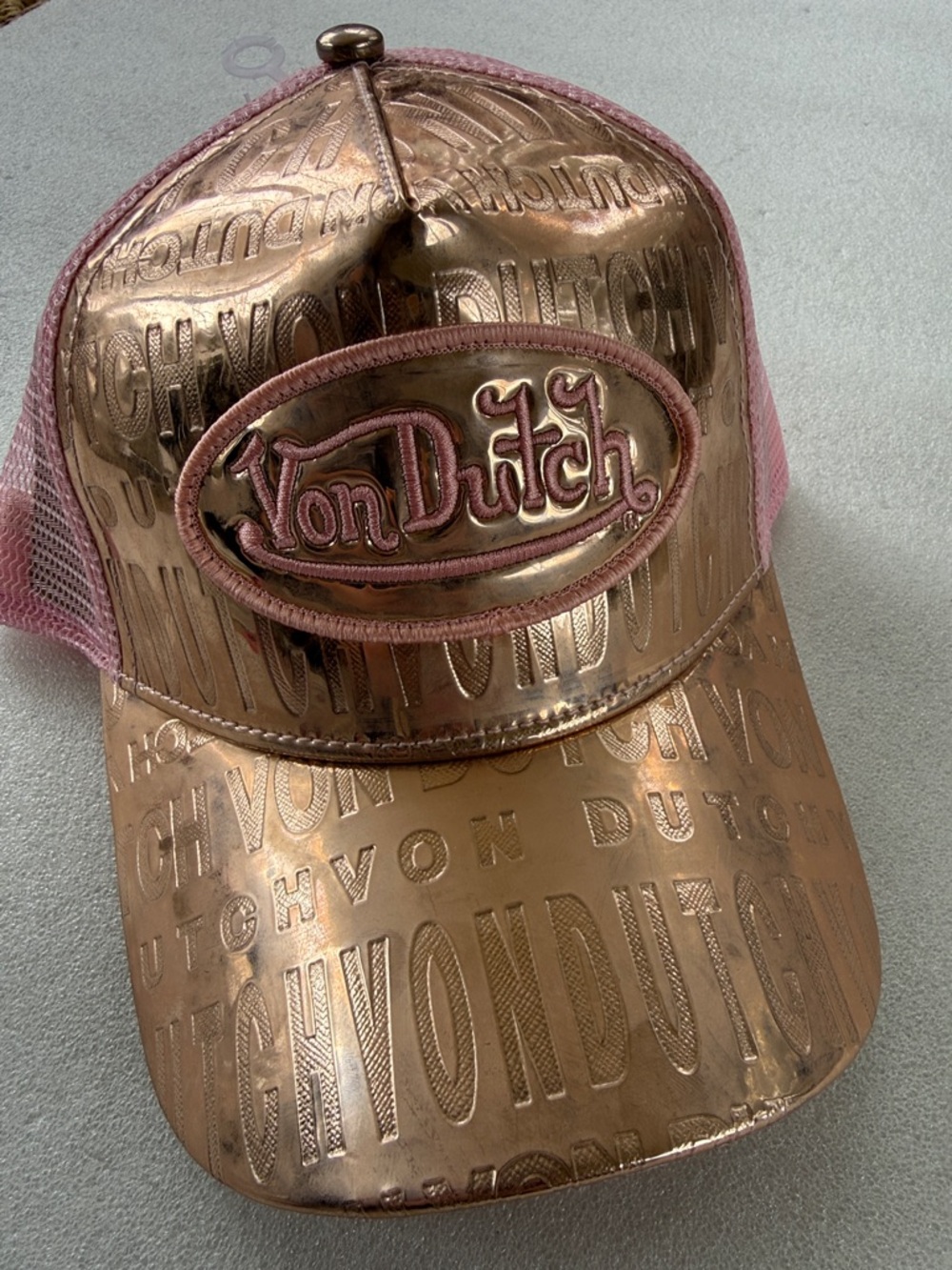 Von Dutch Rose Gold Trucker Hat - Picture 6 of 6
